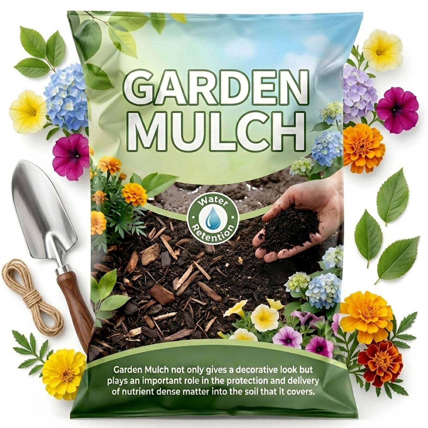50 Litre Garden Mulch Decorative Soil Conditioner With Improved Water Retention