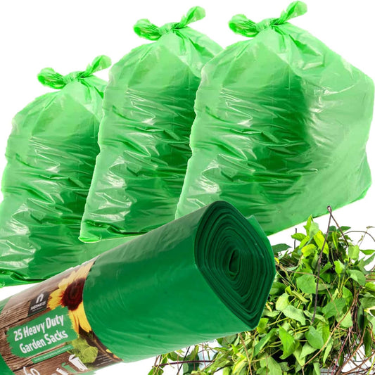 Green Garden Waste Bags 60 Litre Multipurpose Bin Liners