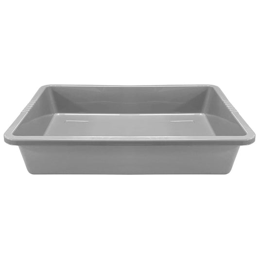 Grey Deep Multipurpose Plastic Rectangular Household Trays