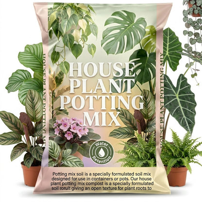 House Plant Compost Ideal For Indoor & Outdoor House Plants With Added Nutrients