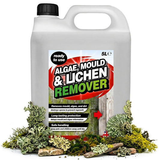 5L Mould Algae & Lichen Remover Ideal For Decking & Driveways Prevents Re-Growth