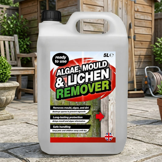 5L Mould Algae & Lichen Remover Ideal For Decking & Driveways Prevents Re-Growth