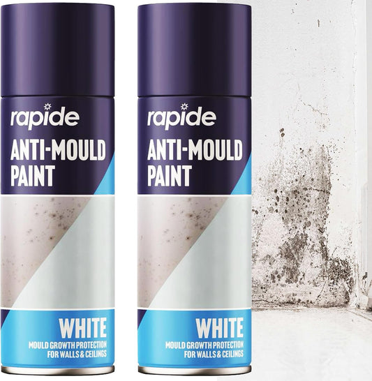 Matt White Anti Mould Spray Paint 400ml Lasting Protection For Indoor Use