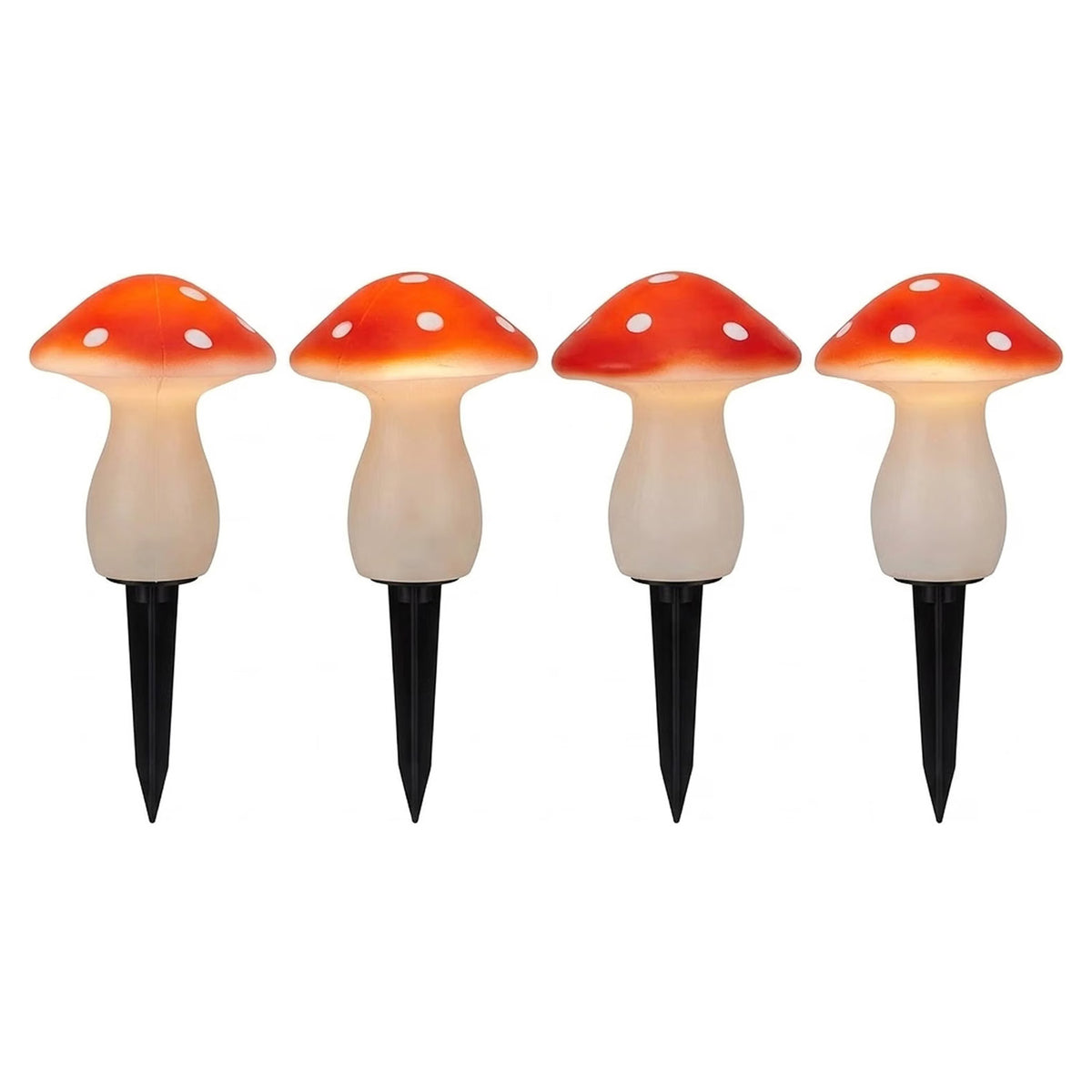 Solar Power Fairy Mushroom Stake Lights Outdoor Garden Pathway Décor