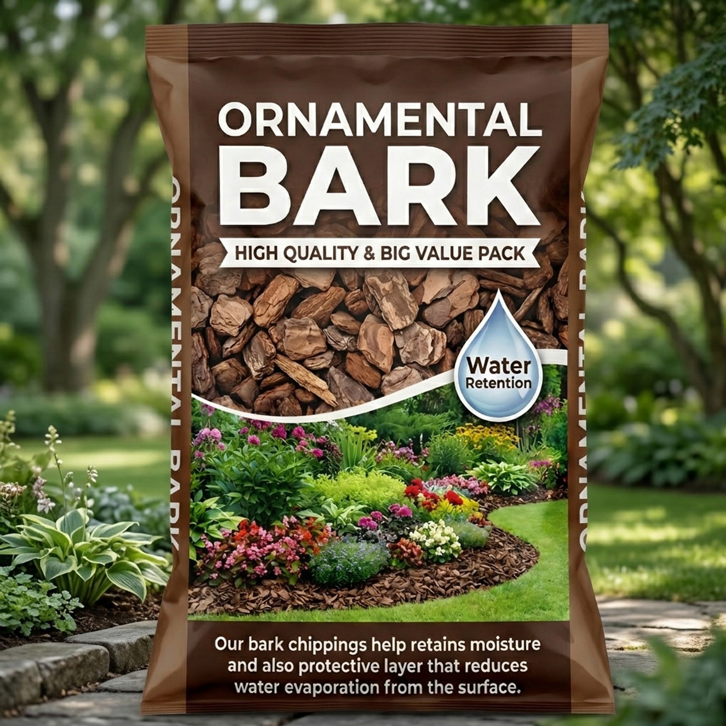 50 Litres Ornamental Bark For Decorative & Landscape Gardening & Paths