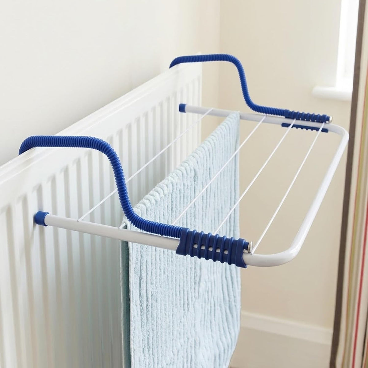 Folding Radiator Clothes Drying Rack - Heavy Duty Hanging Towel Airer Rail
