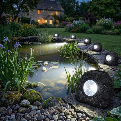 Solar Granite Rock Spotlights High Performance 3 Lumen Super Bright Lights