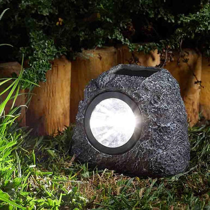 Solar Granite Rock Spotlights High Performance 3 Lumen Super Bright Lights