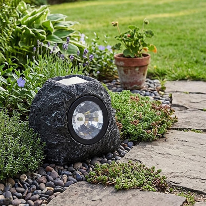 Solar Granite Rock Spotlights High Performance 3 Lumen Super Bright Lights