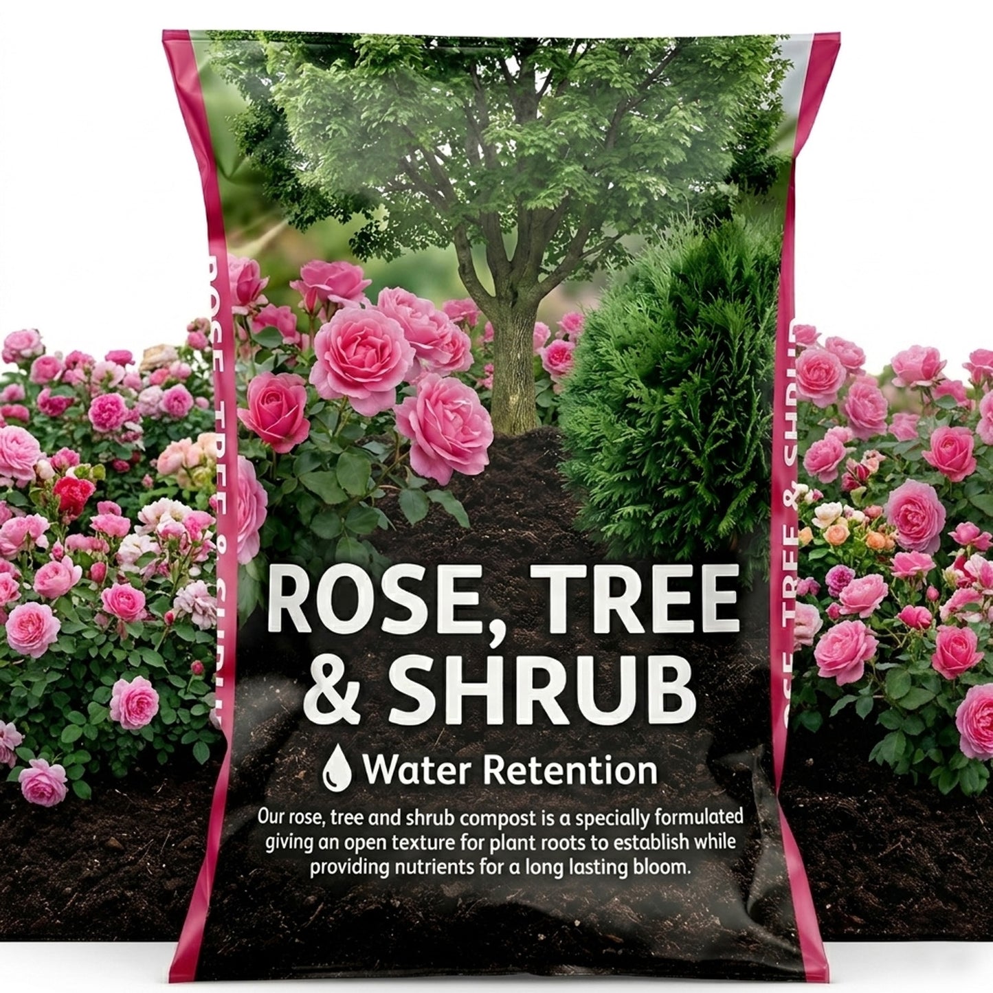 50L Rose Tree & Shrub Compost Gardening Soil For Small & Large Plants