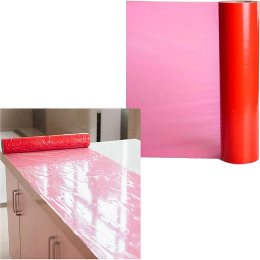 Hard Surface & Floor Protector Film Semi-Adhesive Hard Floor Protection DIY Dust Sheet