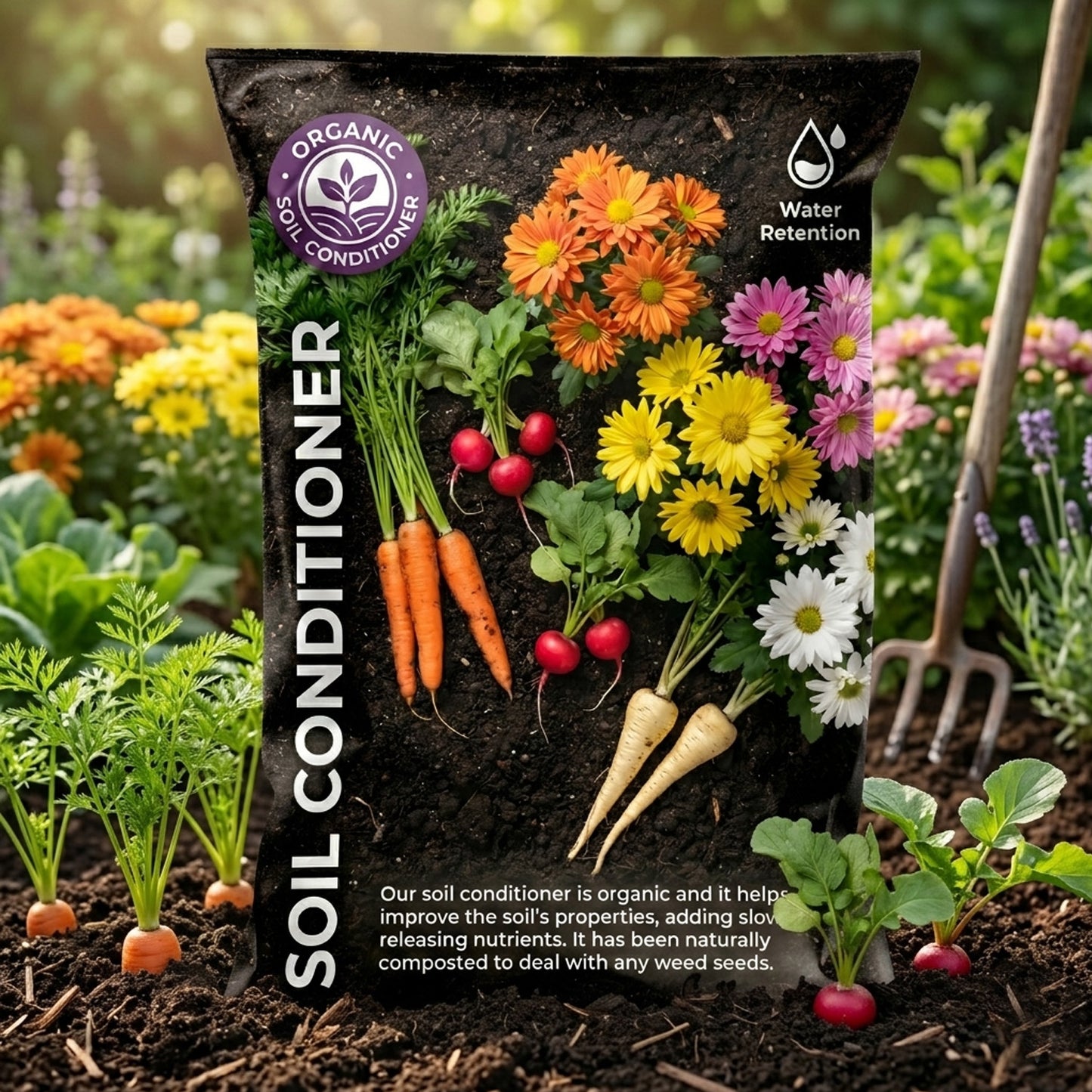 Organic Garden Outdoor Soil Conditioner Compost Soil Bags