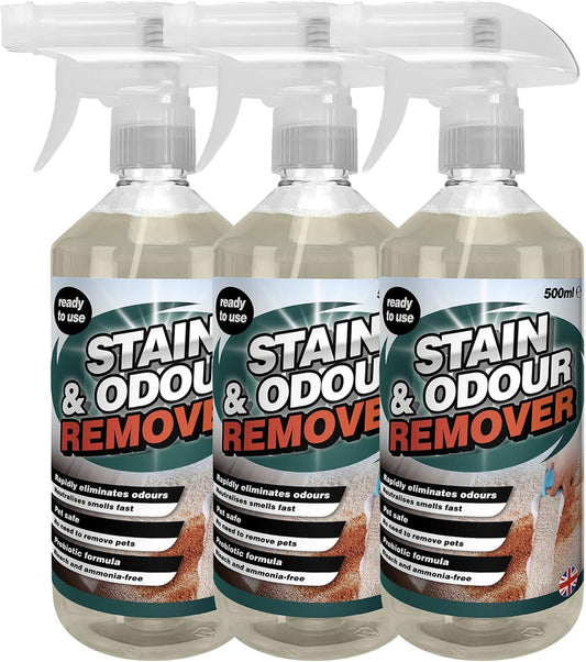 500ml Pet Friendly Stain & Odour Remover Trigger Spray Rapidly Eliminates Odours