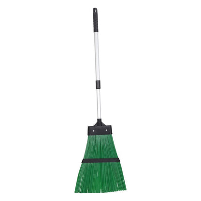 Hard Bristle Telescopic Garden Broom Rake Tool for Lawn Debris & Leaves
