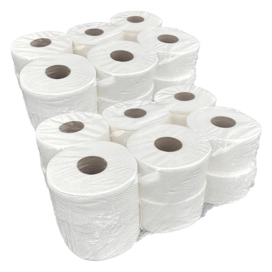 White 2ply Embossed Centrefeed Hand Paper Towel Rolls