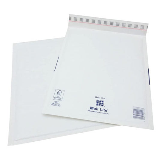 H/5 (270 x 360mm) Mail Lite White Padded Envelopes