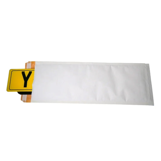White Padded Bubble Lined 535mmx180mm Number Plate Envelopes