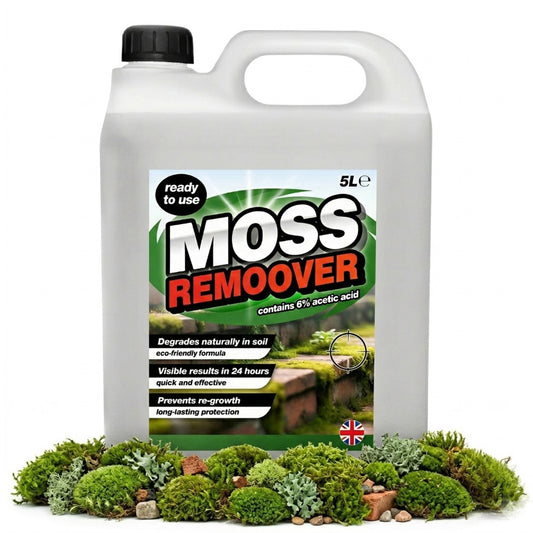 5L Moss Remover Fast Acting Powerful Formula Removes Moss, Algae & Mildew