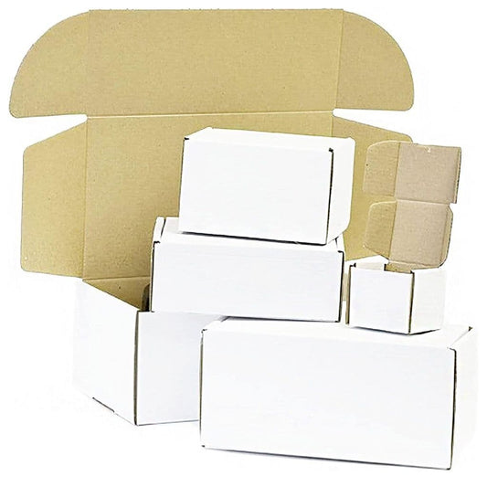 White Die Cut Postal Shipping Boxes